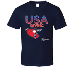 Team Usa Diving Paris 2024 Sports T Shirt
