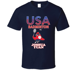 Joshua Yuan Team Usa Badminton Paris 2024 Fan T Shirt