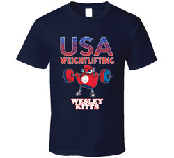 Wesley Kitts Team Usa Weightlifting Paris 2024 Sports T Shirt