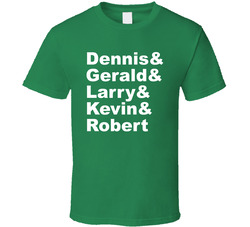 Dennis Johnson & Gerald Henderson & Larry Bird & Kevin Mch