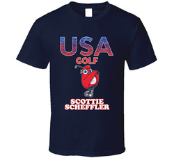 Scottie Scheffler Team Usa Golf Paris 2024 Fan T Shirt
