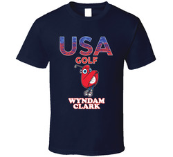 Wyndam Clark Team Usa Golf Paris 2024 Fan T Shirt