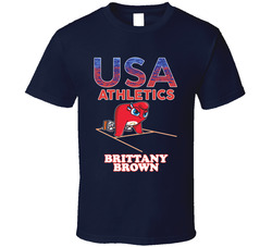 Brittany Brown Team Usa Athletics Paris 2024 Fan T Shirt