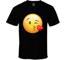 Blowing A Kiss Emoji Face Group Halloween Costume T Shirt