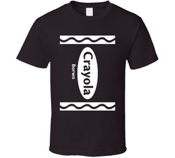 Crayola Brown Crayon Funny Halloween Costume T Shirt
