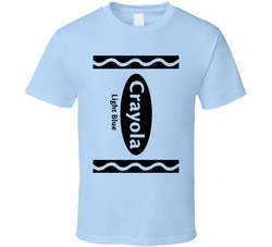Crayola Light Blue Crayon Funny Halloween Costume T Shirt