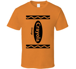 Crayola Orange Crayon Funny Halloween Costume T Shirt