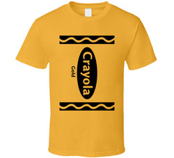 Crayola Gold Crayon Funny Halloween Costume T Shirt