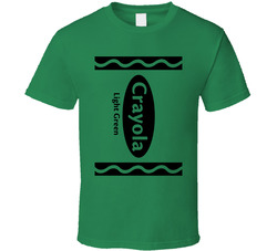 Crayola Light Green Crayon Funny Halloween Costume T Shirt