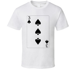 Three Of Spades Playing Card Group Halloween Costume T Shirt