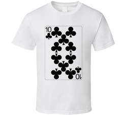 Ten Of Clubs Playing Card Group Halloween Costume T Shirt