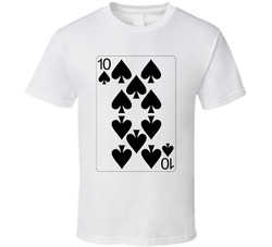 Ten Of Spades Playing Card Group Halloween Costume T Shirt