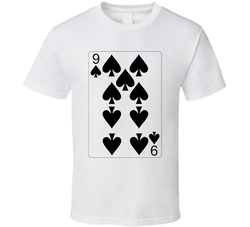 Nine Of Spades Playing Card Group Halloween Costume T Shirt