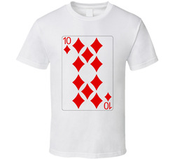 Ten Of Diamonds Playing Card Group Halloween Costume T Shirt