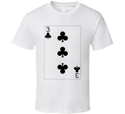 Three Of Clubs Playing Card Group Halloween Costume T Shirt