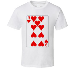 Nine Of Hearts Playing Card Group Halloween Costume T Shirt
