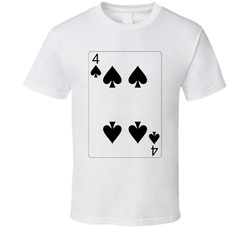 Four Of Spades Playing Card Group Halloween Costume T Shirt