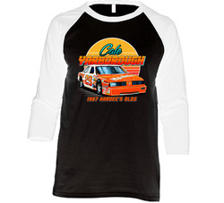 Cale Yarborough 3x Champion Race Car Driver Fan Raglan Raglan 3/4 Slee