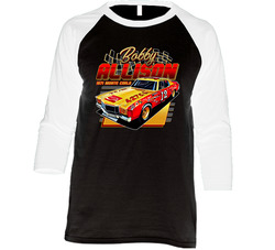 Bobby Allison Champion Race Car Driver Fan Raglan Raglan 3/4 Sleeve