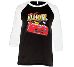 Bill Elliott Champion Race Car Driver Fan Raglan Raglan 3/4 Sleeve
