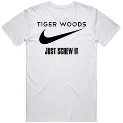 Tiger Woods Joke Funny Swoosh Golf Merch Classic Cotton T Shirt
