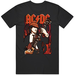 Angus Young Ac Dc Music Guitarist Merch Classic Cotton T Shirt