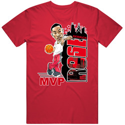 Derrick Rose Mvp Chicago Bulls Merch Classic Cotton T Shirt