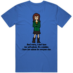 Daria Cartoon Tv Show Low Self Esteem Quote Merch Classic Cotton T Shirt