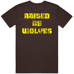 Raised By Wolves Funny Joke Hairy Beard Merch Classic Cotton T Shirt