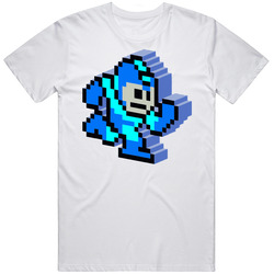Mega Man 80s Video Game Hero Merch Classic Cotton T Shirt