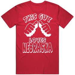 This Guy Loves Nebraska Football College Fan Merch Classic Cotton T Shirt