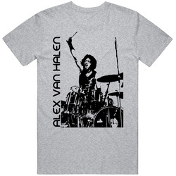 Alex Van Halen Rock Drummer Music Merch Classic Cotton T Shirt