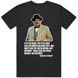 Hercule Poirot Detective Quote Merch Classic Cotton T Shirt