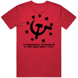 Communism Sticking It To The Man Funny Joke Merch Classic Cotton T Shirt