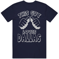 This Guy Loves Dallas Texas Football Sports Merch Classic Cotton T Shirt