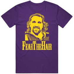 Fear The Hair Jared Allen Football Sports Funny Merch Classic Cotton T Shirt
