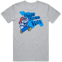 Super Mario Party Like It's 1985 Video Game Merch Classic Cotton T Shirt