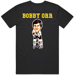 Bobby Orr Retro Hockey Caricature Merch Classic Cotton T Shirt