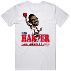 Ron Harper Retro Basketball Caricature Merch Classic Cotton T Shirt
