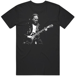 Neil Young Rock Folk Guitar Legend Music Merch Classic Cotton T Shirt