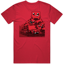 Super Meat Boy Video Game Merch Classic Cotton T Shirt Super Meat Boy Video Game Merch Classic Cotton T Shirt