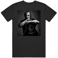 Paul Simon Music Folk Legend Retro Guitar Merch Classic Cotton T Shirt