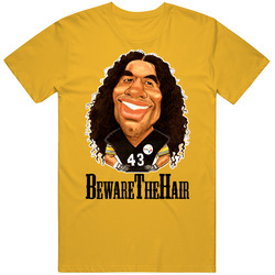 Troy Polamalu Cartoon Pittsburgh Football Merch Classic Cotton T Shirt