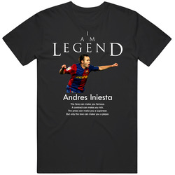 Andres Iniesta Spain Legend Soccer Futbol Merch Classic Cotton T Shirt