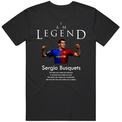 Sergio Busquets Spain Legend Soccer Futbol Merch Classic Cotton T Shirt