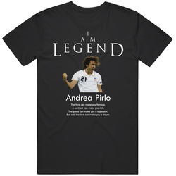 Andrea Pirlo Italy Legend Soccer Futbol Merch Classic Cotton T Shirt