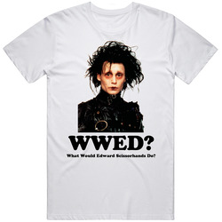 Edward Scissorhands What Would He Do Movie Merch Classic Cotton T Shirt