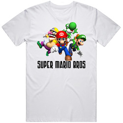 Super Mario Bros Game Merch Classic Cotton T Shirt