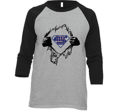 New York Giants Football Fan Merch Classic Cotton Raglan 3/4 Sleeve Shirt