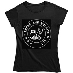 J & B Fitness Black Tee Merch Classic Cotton Ladies T Shirt